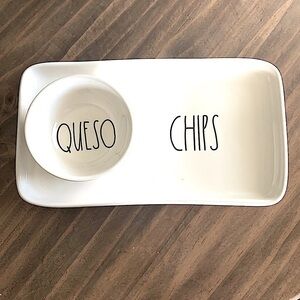 💙 🆕WOT Rae Dunn QUESO CHIPS Dish